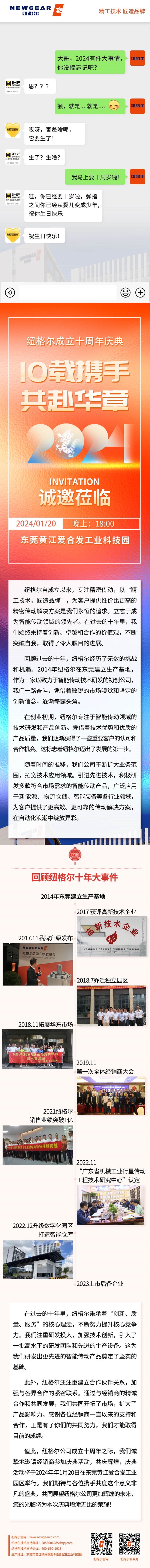 紐格爾：邀請您參加十周年慶典，1月20日不見不散！